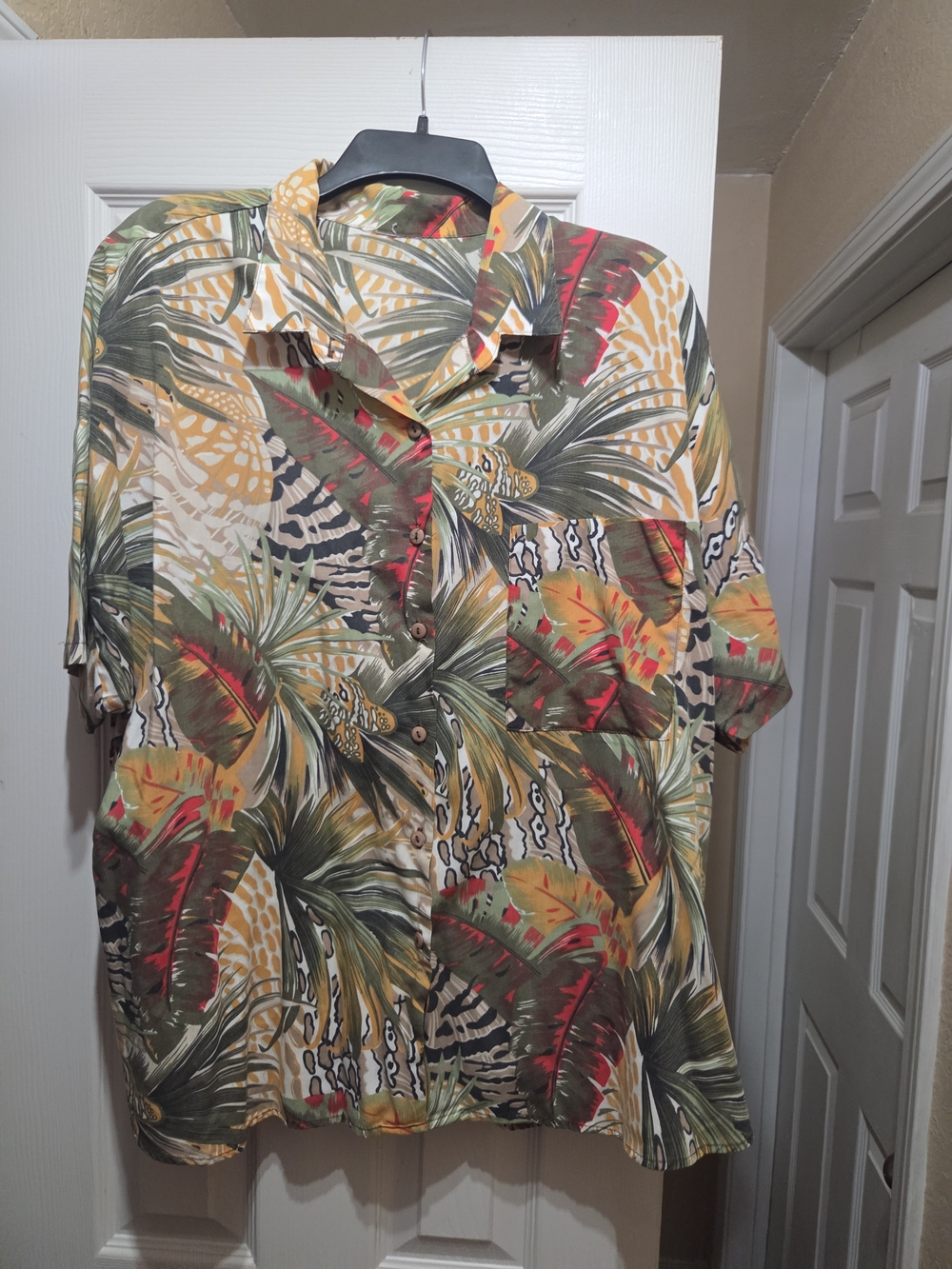 Tropical Print Short-Sleeve Shirt - Multicolor
